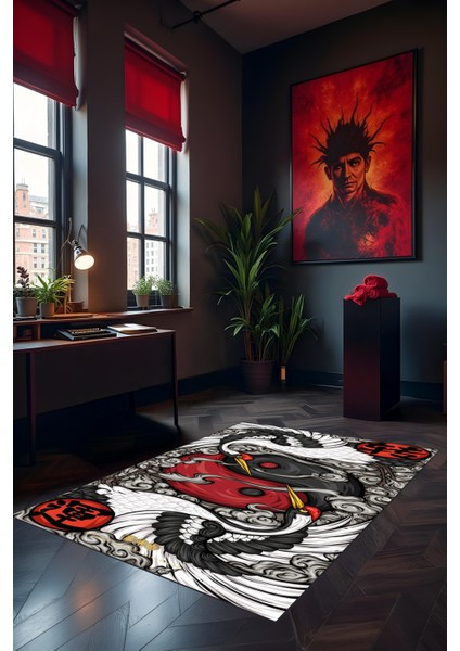 Makinede Yıkanabilir Gamer Kaymaz Taban Leke Tutmaz Mutfak Halısı Salon Halısı ve Kesme Yolluk