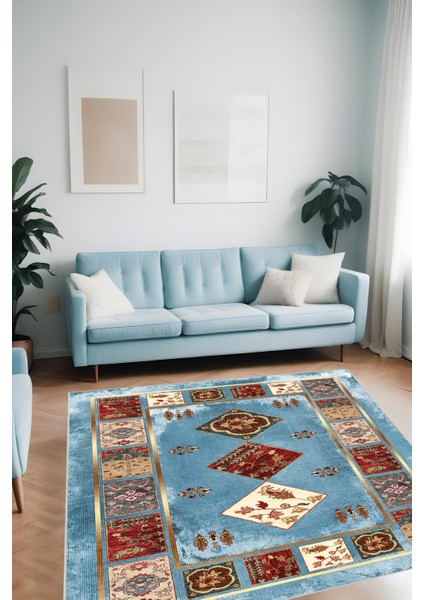 Dijital Baskı Klasik Desenli Kilim Görünümlü Dekoratif Makinada Yıkanabilir Salon ve Yolluk Halısı fiyatları