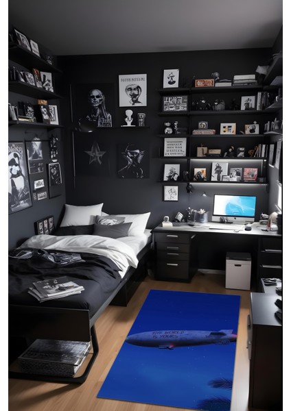 Dijital Baskı Gökyüzü Temalı Kaymaz Taban Leke Tutmaz Makinada Yıkanabilir Salon Halısı Genç Halısı fiyatları