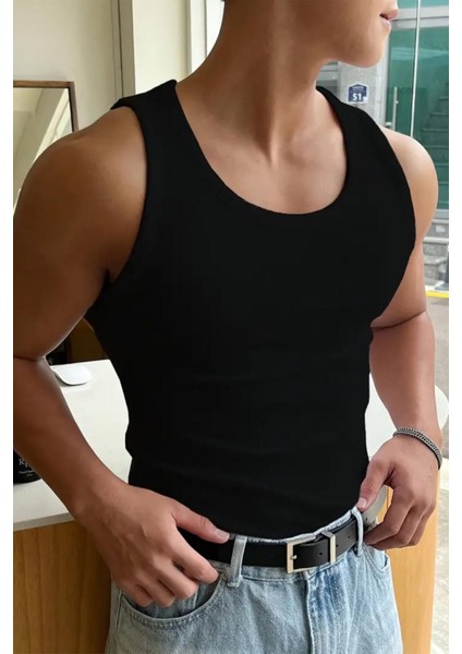 Wove Paket Slim Fit Esnek Likralı Fitilli Nefes Alabilen Kolsuz Sporcu Atlet fiyatları