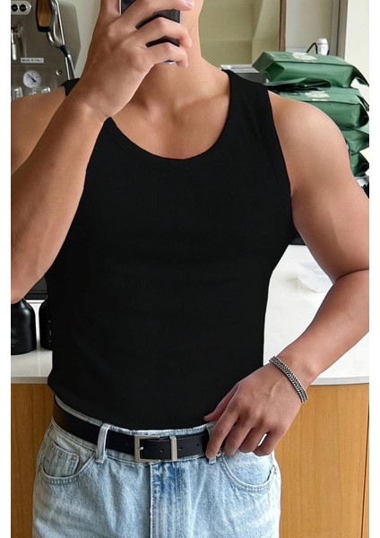 Wove Paket Slim Fit Esnek Likralı Fitilli Nefes Alabilen Kolsuz Sporcu Atlet modelleri