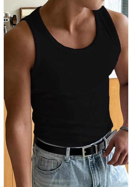 Wove Paket Slim Fit Esnek Likralı Fitilli Nefes Alabilen Kolsuz Sporcu Atlet fırsatları