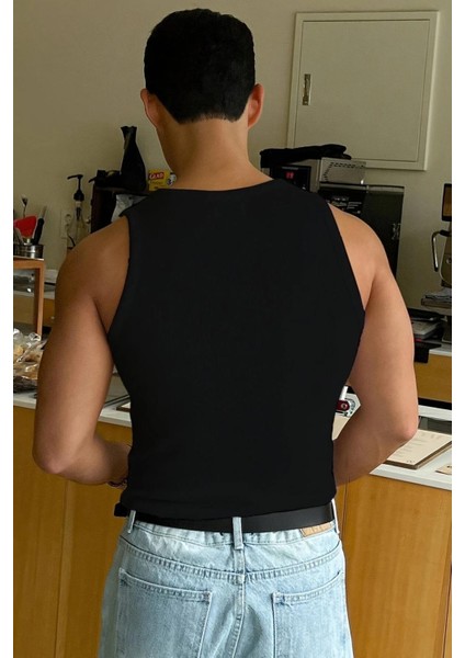 Wove Paket Slim Fit Esnek Likralı Fitilli Nefes Alabilen Kolsuz Sporcu Atlet indirimleri