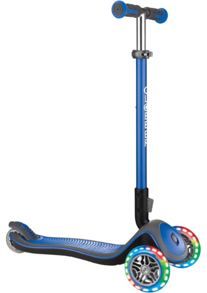Çocuk Scooter 3-7 Yaş 3 Tekerlekli Katlanabilir Ayarlanabilir T-Bar Lacivert LED Tekerlekli fiyatları