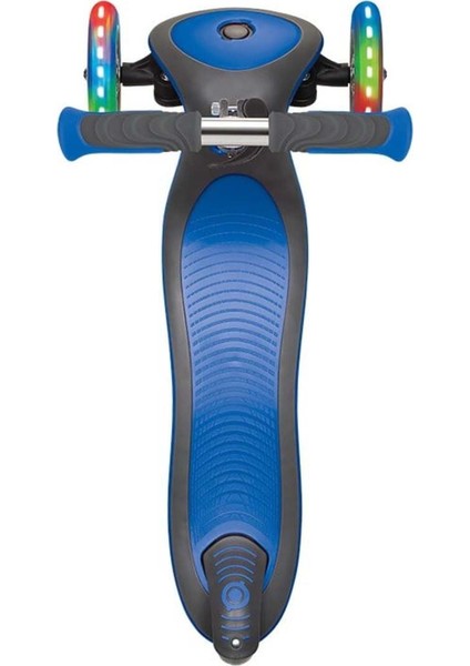 Çocuk Scooter 3-7 Yaş 3 Tekerlekli Katlanabilir Ayarlanabilir T-Bar Lacivert LED Tekerlekli