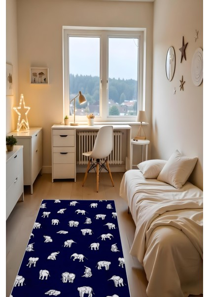 Makinede Yıkanabilir Fil Figürlü Kaymaz Taban Leke Tutmaz Salon Halısı Çocuk Halısı ve Kesme Yolluk fiyatları