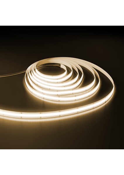 12V Cob Şerit LED 5 Metre Naturel Beyaz Işık | 320 Ledli | Adaptörlü Kullanıma Hazır | 12W/M IP20