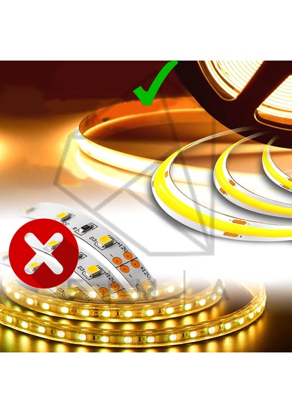 12V Cob Şerit LED 5 Metre Naturel Beyaz Işık | 320 Ledli | Adaptörlü Kullanıma Hazır | 12W/M IP20 fırsatları