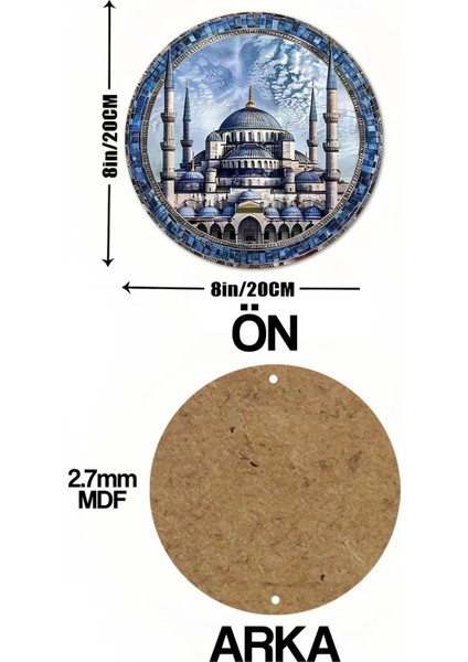 Camii Motifli Uv Baskı Mdf Duvar Süsü – 33X33 cm & 20X20 cm DT220 indirimleri