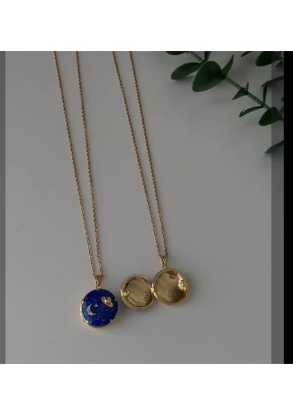 Gezegen Mavi Acilir Kapanır Resim Koyulabilen Gold Kolye Paslanmaz Çelik fiyatları