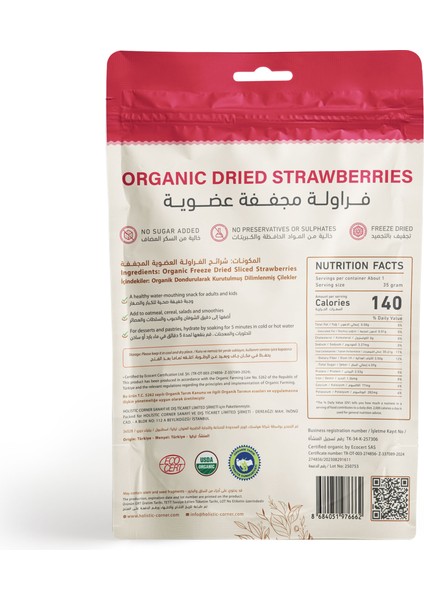 Organik Kuru Çilekler | 35G fiyatları