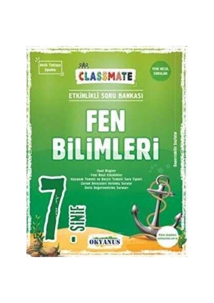 7. Sınıf Classmate Fen Bilimleri Soru Bankası