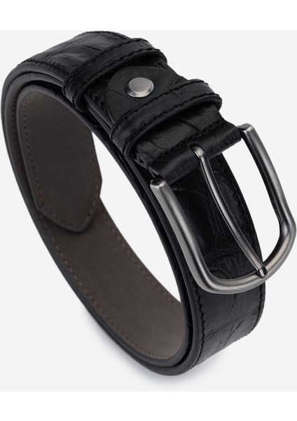 Erkek Hakiki Deri Siyah Kroko Klasik Kemer 171 2007 Erk Kmr Y25 Syh Kroko Bsk fiyatları