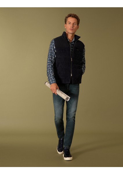 Erkek Lacivert Şişme Mont Yelek 50274460-VR033