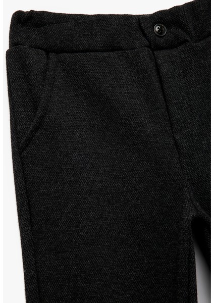 Düğmeli Cep Detaylı Basic Pantolon Görünümlü Eşofman Altı modelleri