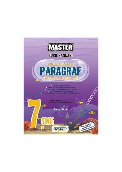 7. Sınıf Türkçe Paragraf Soru Bankası Master Güncel Müfredat Ciltli Kitap