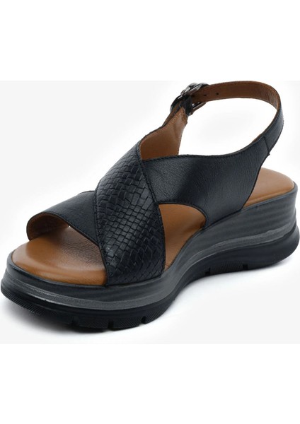 Kadın Siyah Hakiki Deri Sandalet 5Y2CS59264 modelleri