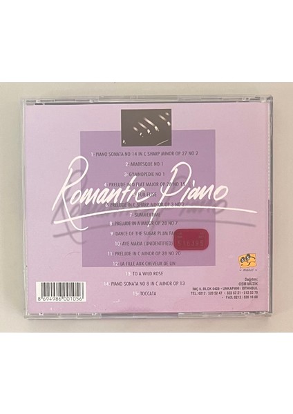 Romantic Piano CD (Orijnal Dönem Baskı Cd) fiyatları