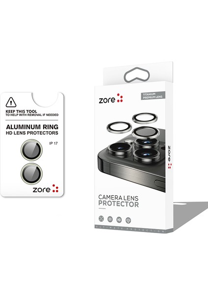 iPhone 17 Kamera Lens Koruyucu Cl-12 Premium Safir Parmak Izi Bırakmayan Anti-Reflective