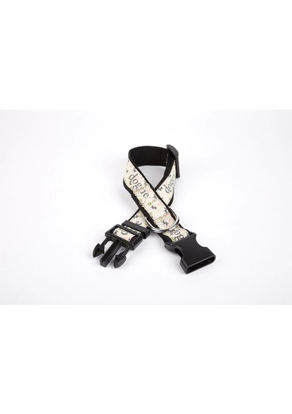 Doggie Köpek ve Pati Desenli Dokuma Köpek Boyun Tasması 3 cm x 36-60 cm Siyah fiyatları