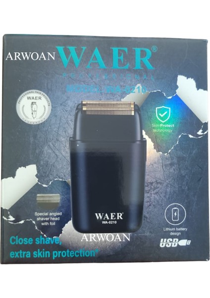 Profesyonel Folyo Tıraş Makinesi – Sıfır Yanak Tıraş Makinesi USB Şarjlı, Hassas Ciltlere Uygun