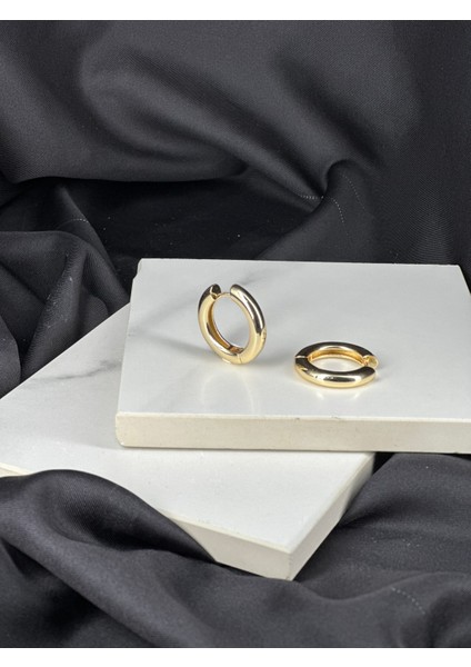 Gold Altın Halka Tasarım Klasik Çelik Küpe fiyatları