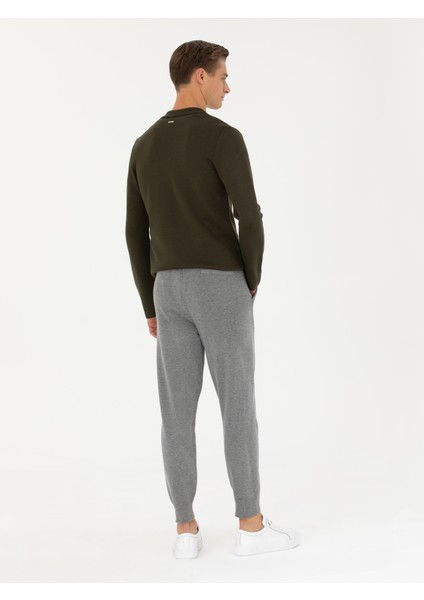 Erkek Açık Gri Jogging Fit Triko Pantolon 50279422-VR001 fırsatları