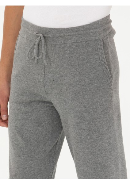 Erkek Açık Gri Jogging Fit Triko Pantolon 50279422-VR001