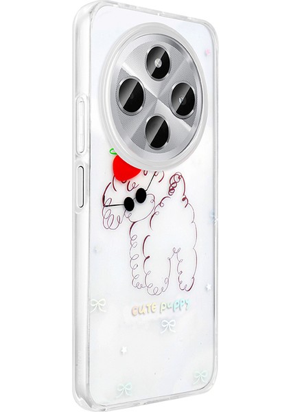 Redmi 14C 4g Kılıf Şeffaf Figürlü Zore Folk Sert Kapak - Kalp modelleri