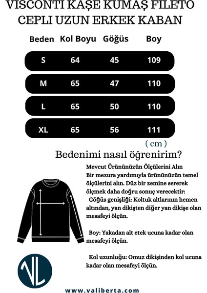 Visconti Kaşe Kumaş Yan Cepli Uzun Erkek Kaban - Siyah