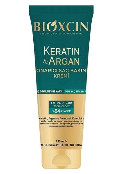 Keratin Argan Onarıcı Saç Bakım Kremi 250 ml Yıpranmış ve Hasar Görmüş Saçlar - Diş Beyazlatıcı Köpük Hediye