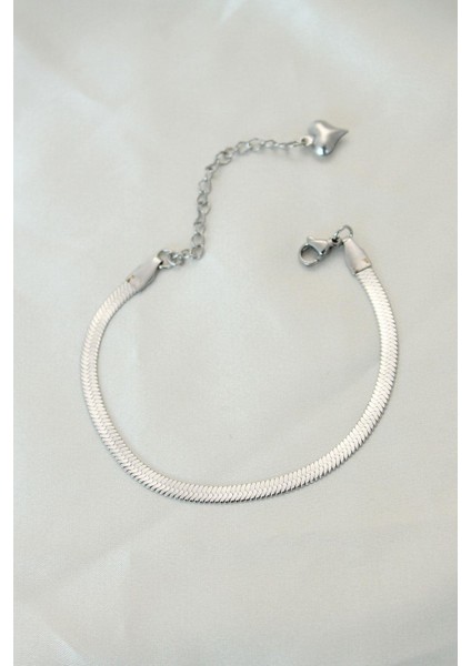 316L Çelik Gümüş Renk Italyan Zincirli Bileklik - PRT3500EB00117