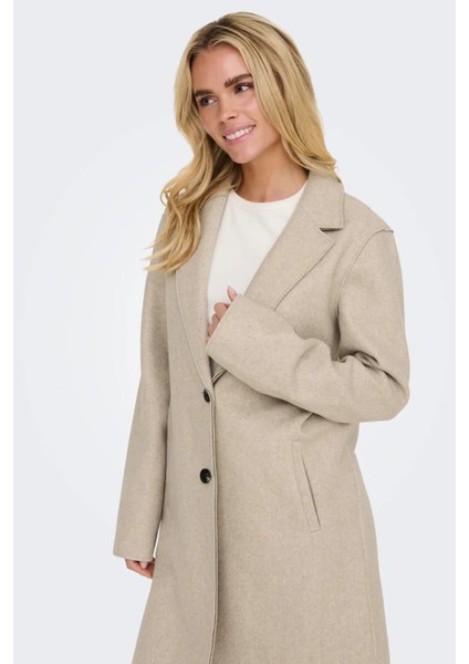 Kadın Onlcarrıe Çift Cepli Düğmeli Kaban 15213300 Bej fiyatları