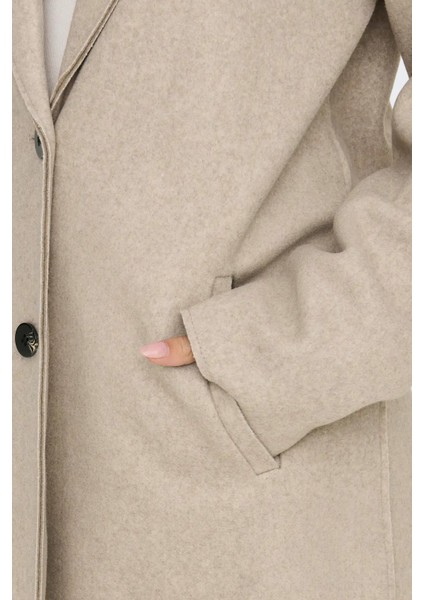 Kadın Onlcarrıe Çift Cepli Düğmeli Kaban 15213300 Bej modelleri