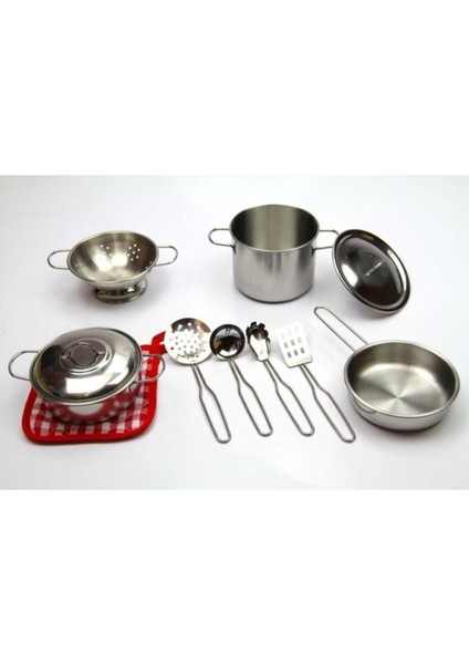 Vardem Paslanmaz Çelik 11 Parça Oyuncak Tencere Tava Seti Evcilik Mutfak 3+ Yaş Kız Çocuk modelleri