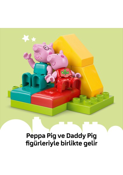 ® DUPLO® Town Peppa Pig Kamp Gezisi 10452 - 2 Yaş ve Üzeri Çocukları için Çadır ve 2 Figür İçeren Eğitici Oyuncak Yapım Seti (32P)