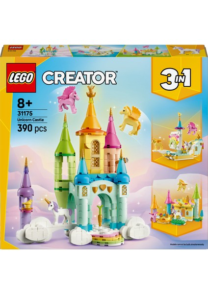 ® Creator 3'ü 1 Arada Tek Boynuzlu At Kalesi 31175 - 8 Yaş & Üzeri Çocuklar Için Yaratıcı Oyuncak Yapım Seti (390 Parça) modelleri