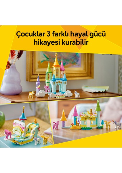 ® Creator 3'ü 1 Arada Tek Boynuzlu At Kalesi 31175 - 8 Yaş & Üzeri Çocuklar Için Yaratıcı Oyuncak Yapım Seti (390 Parça)