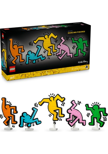 ® Art Keith Haring – Dans Eden Figürler 31216 - Yetişkinler Için Koleksiyonluk Yaratıcı Model Yapım Seti (1773 Parça)