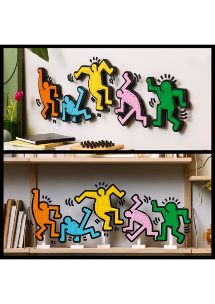 ® Art Keith Haring – Dans Eden Figürler 31216 - Yetişkinler Için Koleksiyonluk Yaratıcı Model Yapım Seti (1773 Parça)