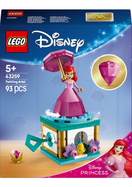 ® │ Disney Princess Dönen Ariel 43259 - 5 Yaş & Üzeri Çocuklar için Yaratıcı Oyuncak Yapım Seti (93 Parça) modelleri