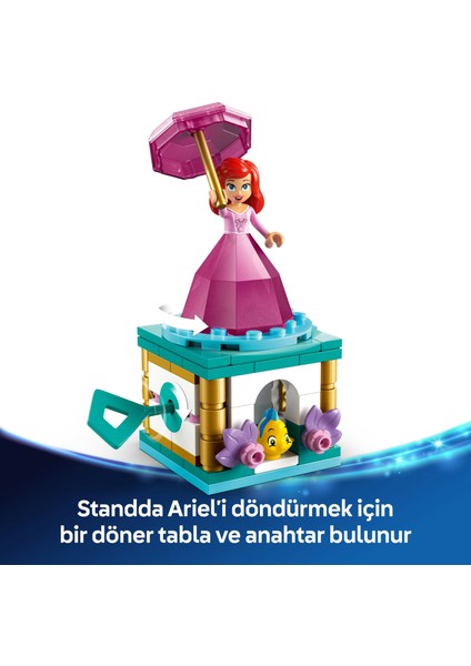 ® │ Disney Princess Dönen Ariel 43259 - 5 Yaş & Üzeri Çocuklar için Yaratıcı Oyuncak Yapım Seti (93 Parça)