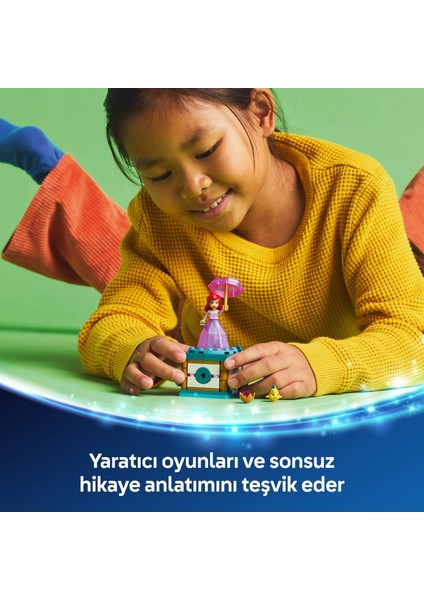 ® │ Disney Princess Dönen Ariel 43259 - 5 Yaş & Üzeri Çocuklar için Yaratıcı Oyuncak Yapım Seti (93 Parça)