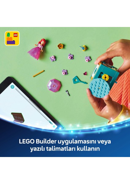 ® │ Disney Princess Dönen Ariel 43259 - 5 Yaş & Üzeri Çocuklar için Yaratıcı Oyuncak Yapım Seti (93 Parça)