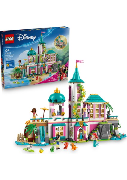 ® Disney Princess ǀ Disney Prenses Şatosu ve Kraliyet Hayvanları 43267 - 6 Yaş ve Üzeri Çocuklar için Yaratıcı Oyuncak Yapım Seti (787 Parça)
