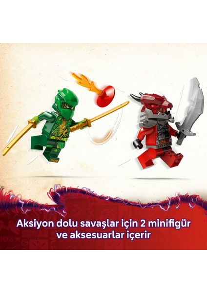 ® NINJAGO® Lloyd'un Çek-Bırak Yarış Arabası 71828 - 7 Yaş & Üzeri Çocuklar için Yaratıcı Oyuncak Yapım Seti (181 Parça)