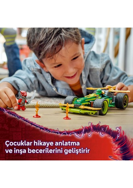 ® NINJAGO® Lloyd'un Çek-Bırak Yarış Arabası 71828 - 7 Yaş & Üzeri Çocuklar için Yaratıcı Oyuncak Yapım Seti (181 Parça)