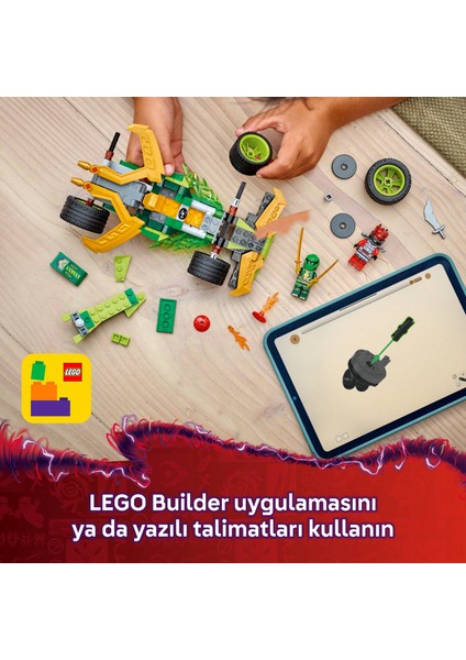 ® NINJAGO® Lloyd'un Çek-Bırak Yarış Arabası 71828 - 7 Yaş & Üzeri Çocuklar için Yaratıcı Oyuncak Yapım Seti (181 Parça)