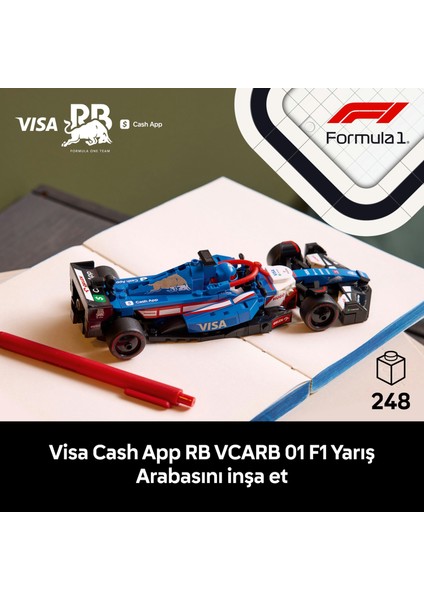 ® Speed Champions Visa Cash App RB VCARB 01 F1® Yarış Arabası 77246 - Yetişkinler için Yaratıcı Model Yapım Seti (248 P) indirimleri