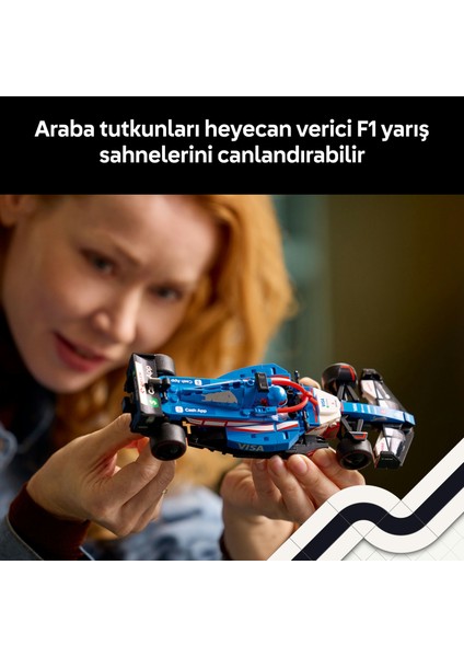 ® Speed Champions Visa Cash App RB VCARB 01 F1® Yarış Arabası 77246 - Yetişkinler için Yaratıcı Model Yapım Seti (248 P)